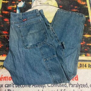 Wrangler Men's Blue and Navy Jeans